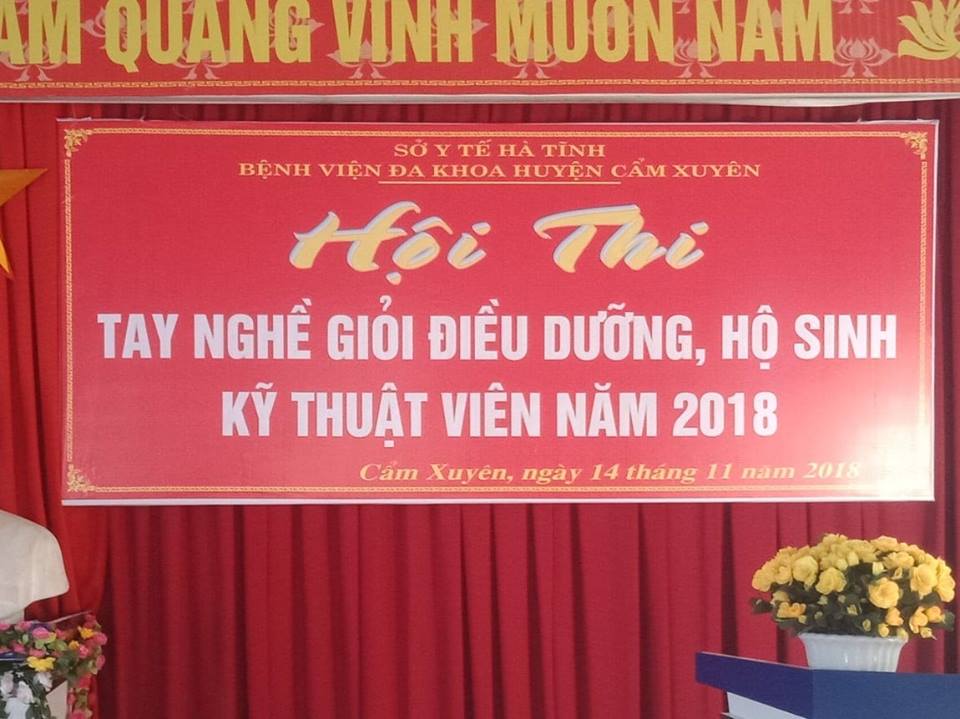  Hội thi tay nghề điều dưỡng – hộ sinh - kỹ thuật viên giỏi tại bệnh viện đa khoa huyện Cẩm Xuyên - năm 2018