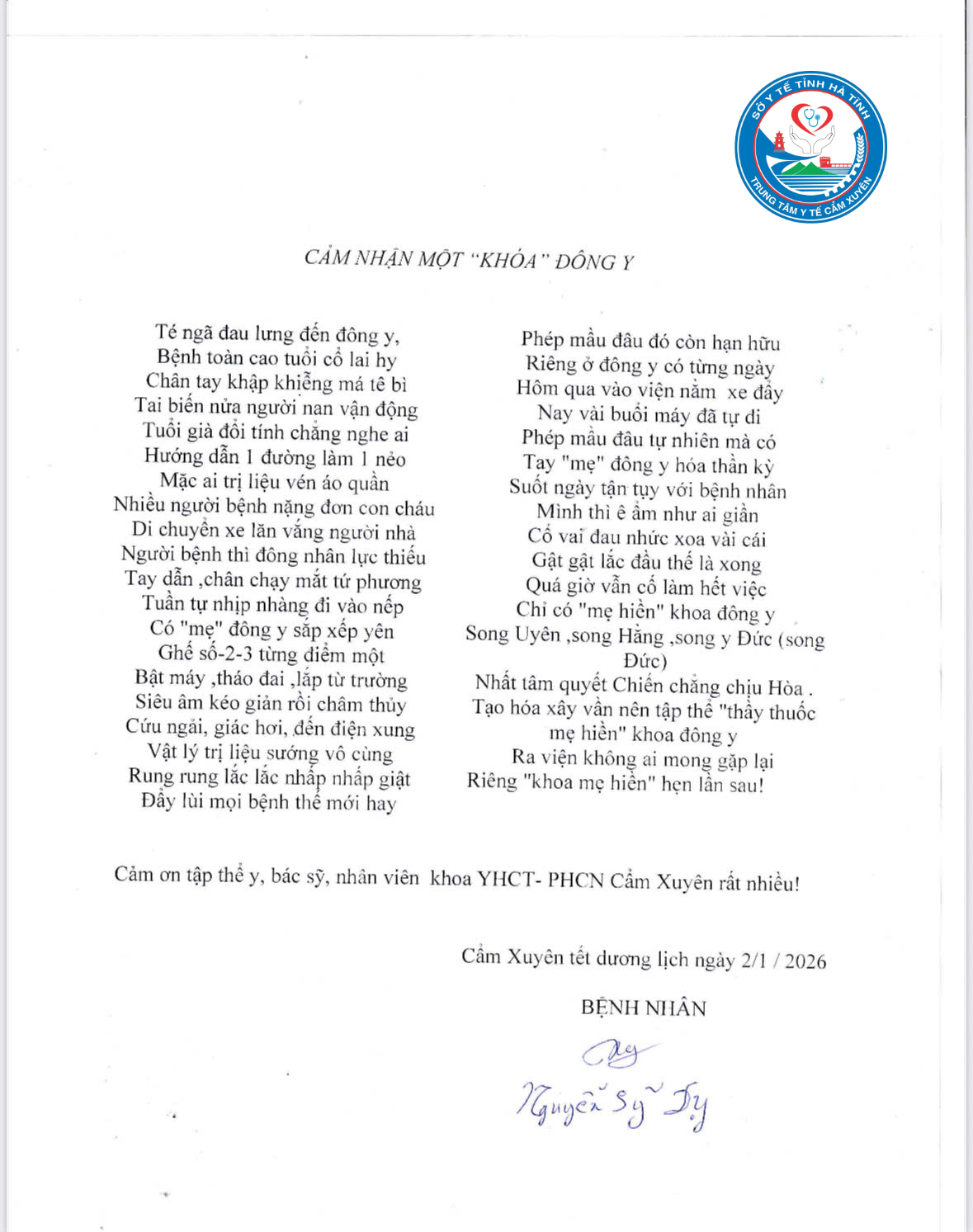 CẢM NHẬN MỘT “KHÓA” ĐÔNG Y 