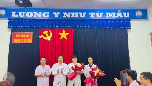 Chào mừng BS Nguyễn Trí Kiên - BV Đại học Y Hà Nội về làm Việc tại TTYT Cẩm Xuyên